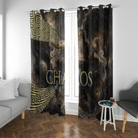 Greek God Of Chaos Window Curtain Cosmic Nebula Classical Art Greek Key Pattern