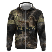 Greek God Of Chaos Zip Hoodie Cosmic Nebula Classical Art Greek Key Pattern