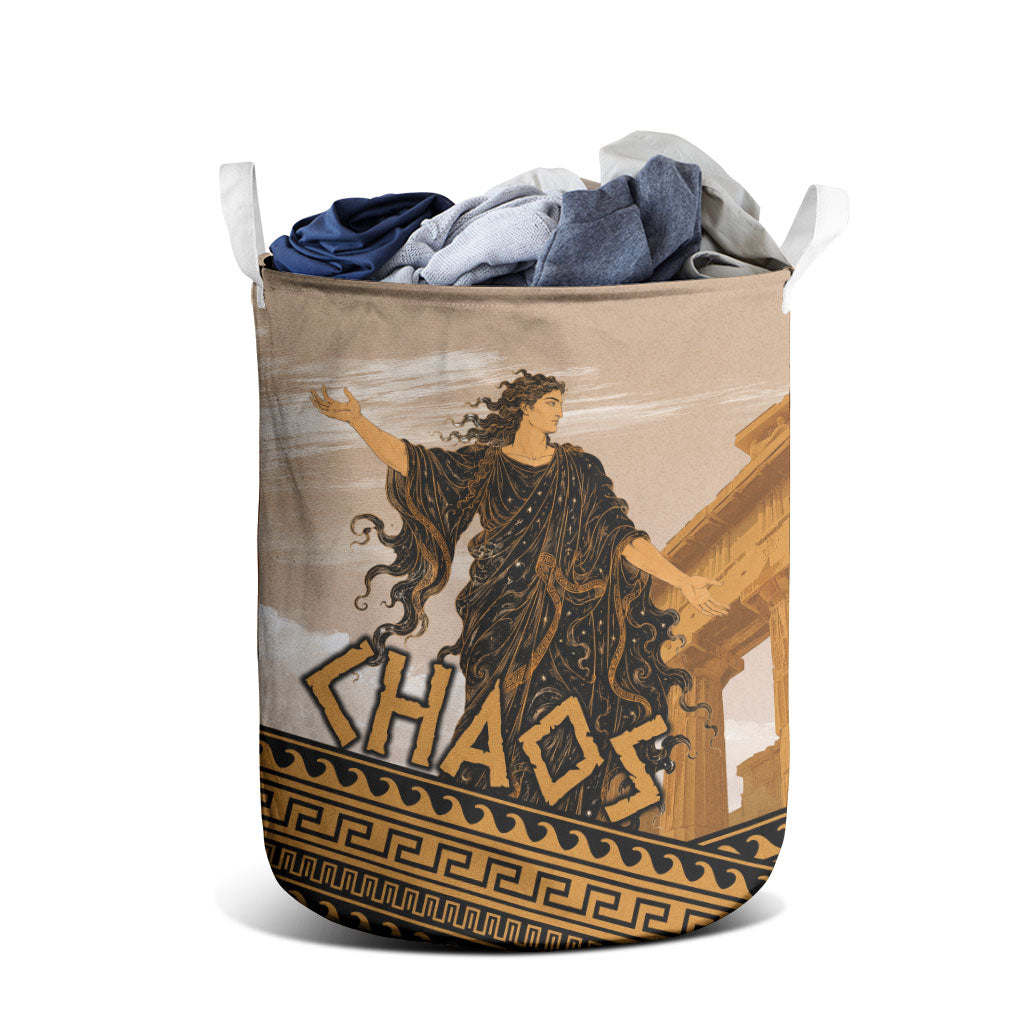 Greek Mythology Chaos Laundry Basket Ancient Temple Ruins Classical Art Greek Key Pattern