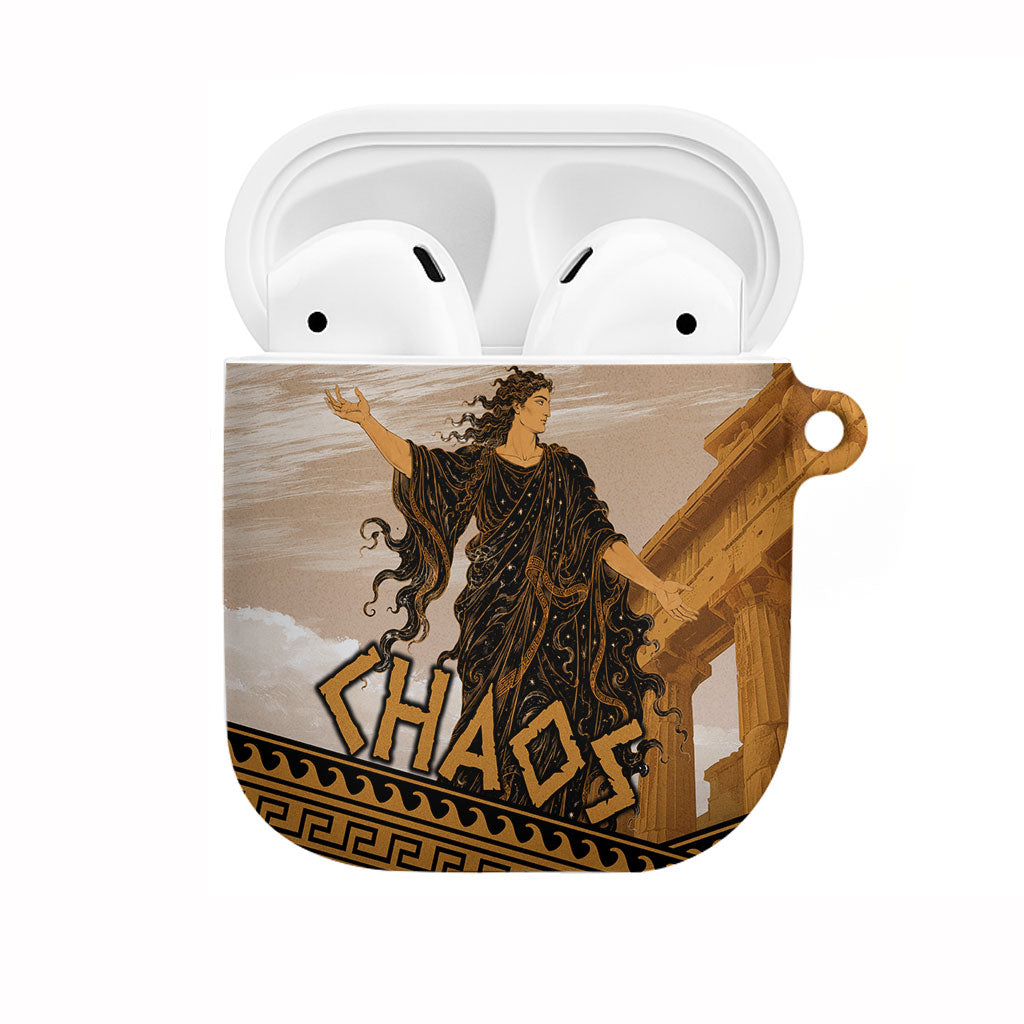 Greek Mythology Chaos AirPods Case Ancient Temple Ruins Classical Art Greek Key Pattern