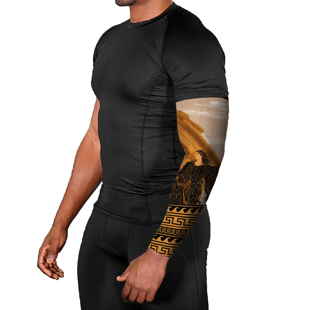Greek Mythology Chaos Arm Sleeves Ancient Temple Ruins Classical Art Greek Key Pattern