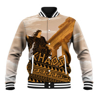 Greek Mythology Chaos Baseball Jacket Ancient Temple Ruins Classical Art Greek Key Pattern