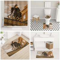 Greek Mythology Chaos Bathroom Set Ancient Temple Ruins Classical Art Greek Key Pattern