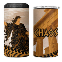 Greek Mythology Chaos 4 in 1 Can Cooler Tumbler Ancient Temple Ruins Classical Art Greek Key Pattern