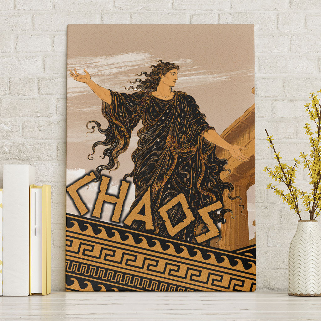 Greek Mythology Chaos Canvas Wall Art Ancient Temple Ruins Classical Art Greek Key Pattern