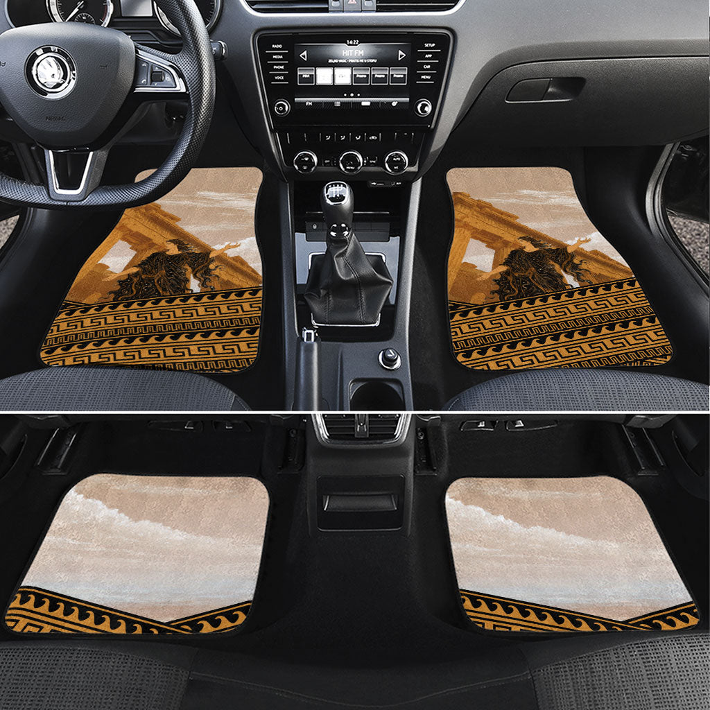 Greek Mythology Chaos Car Mats Ancient Temple Ruins Classical Art Greek Key Pattern