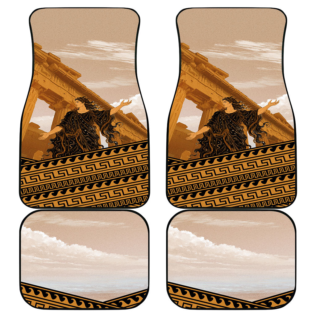 Greek Mythology Chaos Car Mats Ancient Temple Ruins Classical Art Greek Key Pattern