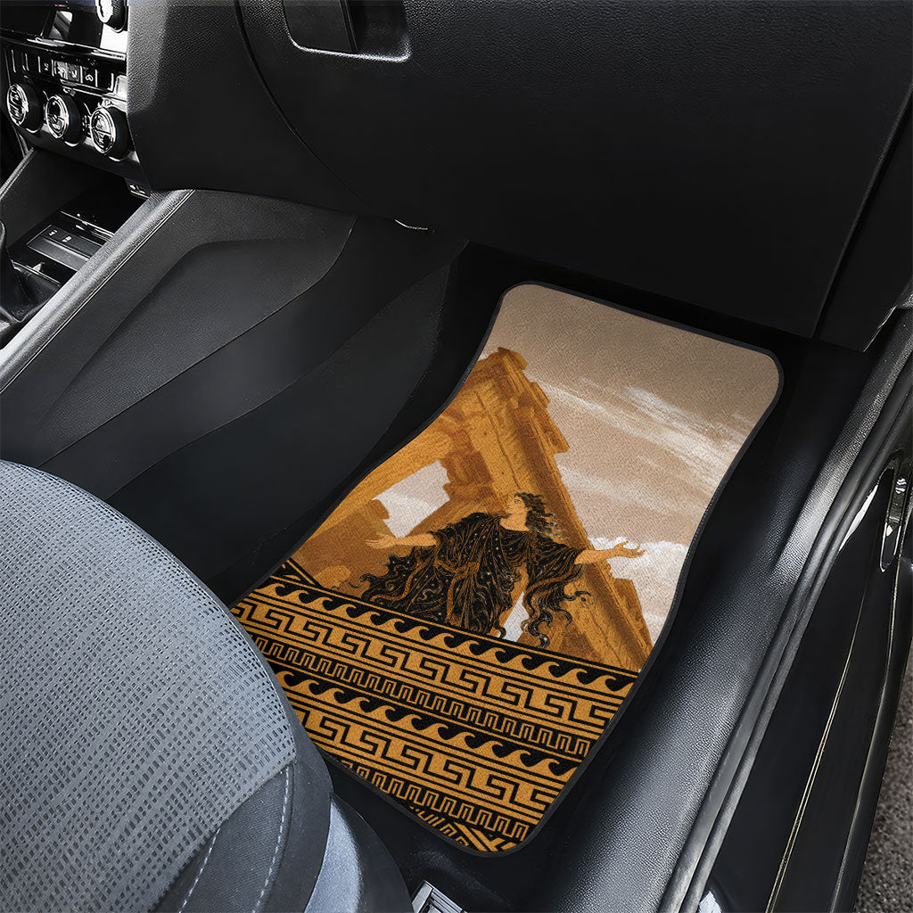 Greek Mythology Chaos Car Mats Ancient Temple Ruins Classical Art Greek Key Pattern