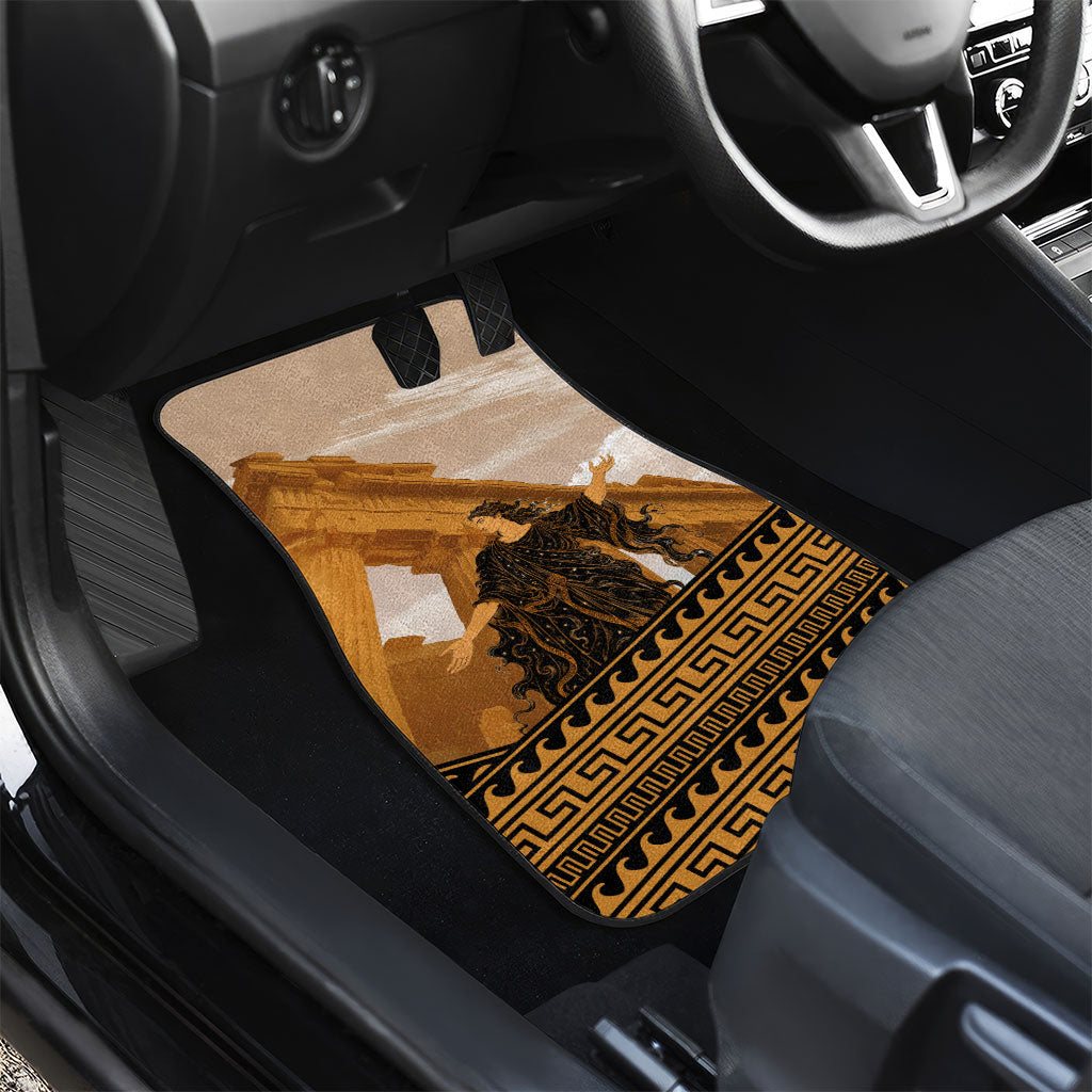 Greek Mythology Chaos Car Mats Ancient Temple Ruins Classical Art Greek Key Pattern
