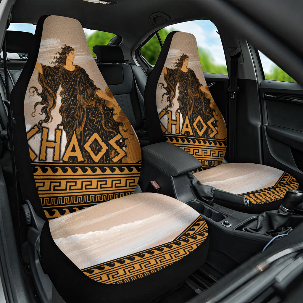 Greek Mythology Chaos Car Seat Cover Ancient Temple Ruins Classical Art Greek Key Pattern