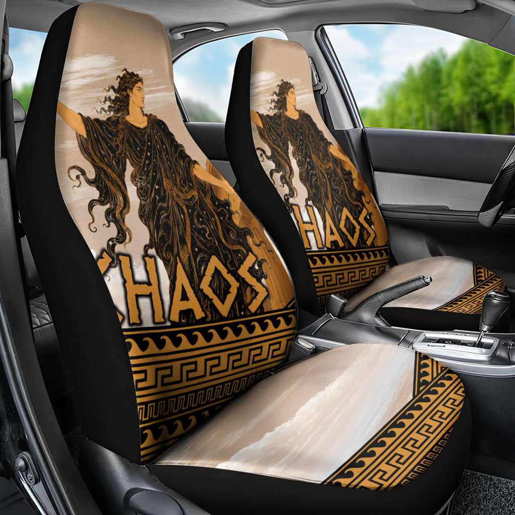 Greek Mythology Chaos Car Seat Cover Ancient Temple Ruins Classical Art Greek Key Pattern