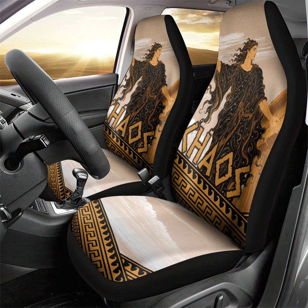 Greek Mythology Chaos Car Seat Cover Ancient Temple Ruins Classical Art Greek Key Pattern