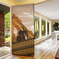 Greek Mythology Chaos Door Cover Ancient Temple Ruins Classical Art Greek Key Pattern