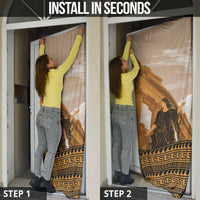 Greek Mythology Chaos Door Cover Ancient Temple Ruins Classical Art Greek Key Pattern