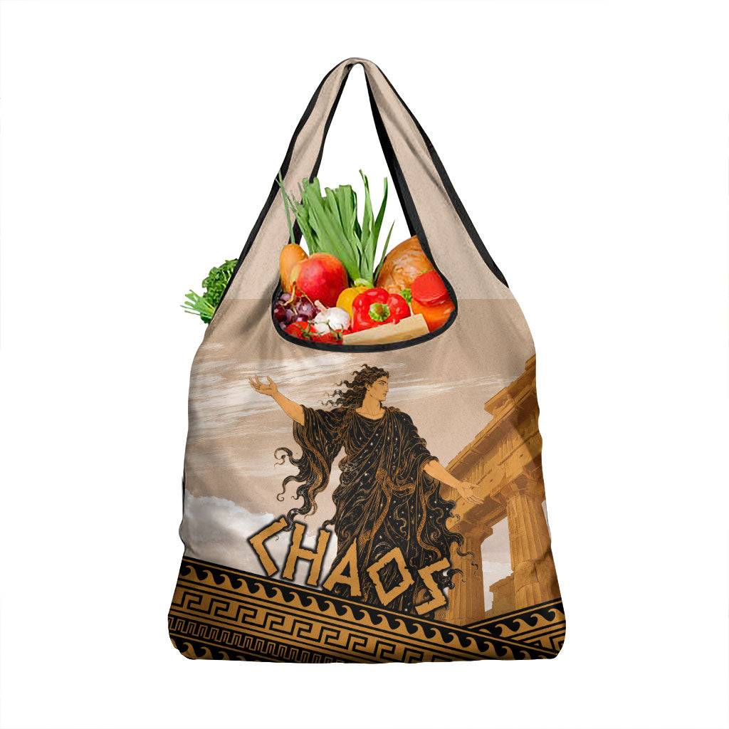 Greek Mythology Chaos Grocery Bag Ancient Temple Ruins Classical Art Greek Key Pattern