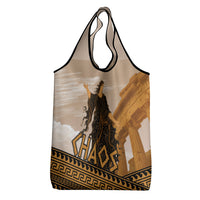 Greek Mythology Chaos Grocery Bag Ancient Temple Ruins Classical Art Greek Key Pattern