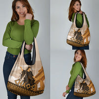 Greek Mythology Chaos Grocery Bag Ancient Temple Ruins Classical Art Greek Key Pattern