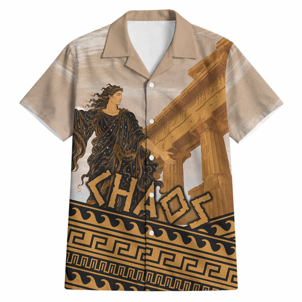 Greek Mythology Chaos Hawaiian Shirt Ancient Temple Ruins Classical Art Greek Key Pattern