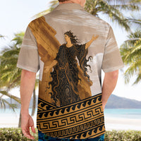 Greek Mythology Chaos Hawaiian Shirt Ancient Temple Ruins Classical Art Greek Key Pattern