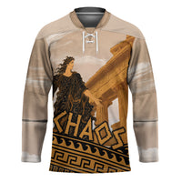 Greek Mythology Chaos Hockey Jersey Ancient Temple Ruins Classical Art Greek Key Pattern
