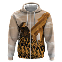 Greek Mythology Chaos Hoodie Ancient Temple Ruins Classical Art Greek Key Pattern