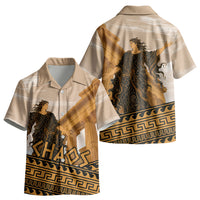 Greek Mythology Chaos Kid Hawaiian Shirt Ancient Temple Ruins Classical Art Greek Key Pattern