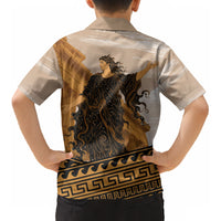 Greek Mythology Chaos Kid Hawaiian Shirt Ancient Temple Ruins Classical Art Greek Key Pattern