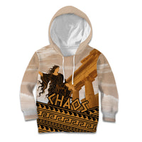 Greek Mythology Chaos Kid Hoodie Ancient Temple Ruins Classical Art Greek Key Pattern