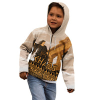 Greek Mythology Chaos Kid Hoodie Ancient Temple Ruins Classical Art Greek Key Pattern