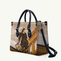 Greek Mythology Chaos Leather Bag Ancient Temple Ruins Classical Art Greek Key Pattern