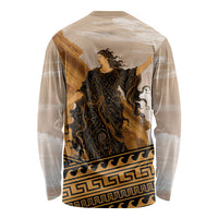 Greek Mythology Chaos Long Sleeve Shirt Ancient Temple Ruins Classical Art Greek Key Pattern
