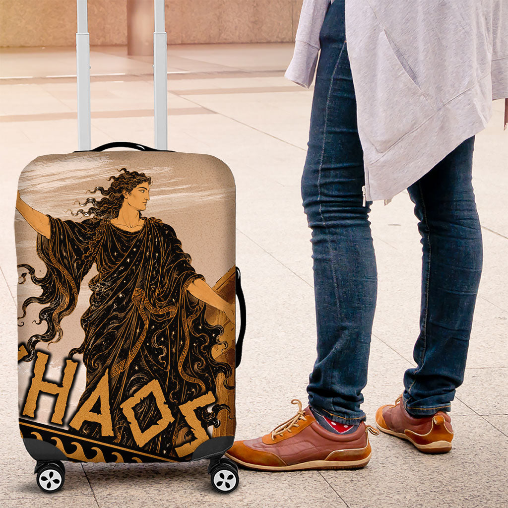 Greek Mythology Chaos Luggage Cover Ancient Temple Ruins Classical Art Greek Key Pattern