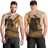 Greek Mythology Chaos Men Tank Top Ancient Temple Ruins Classical Art Greek Key Pattern