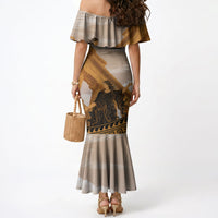 Greek Mythology Chaos Mermaid Dress Ancient Temple Ruins Classical Art Greek Key Pattern
