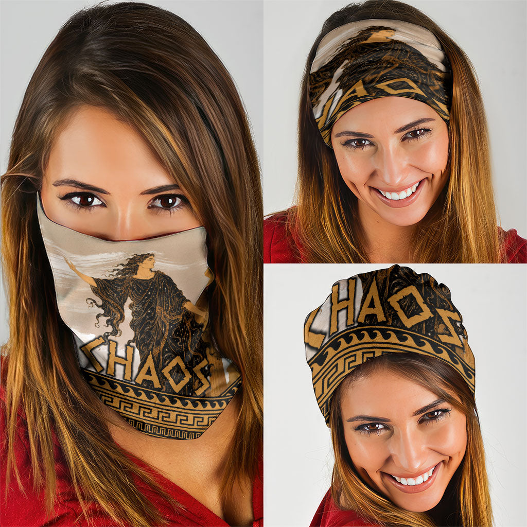 Greek Mythology Chaos Neck Gaiter Ancient Temple Ruins Classical Art Greek Key Pattern