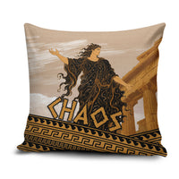 Greek Mythology Chaos Pillow Cover Ancient Temple Ruins Classical Art Greek Key Pattern