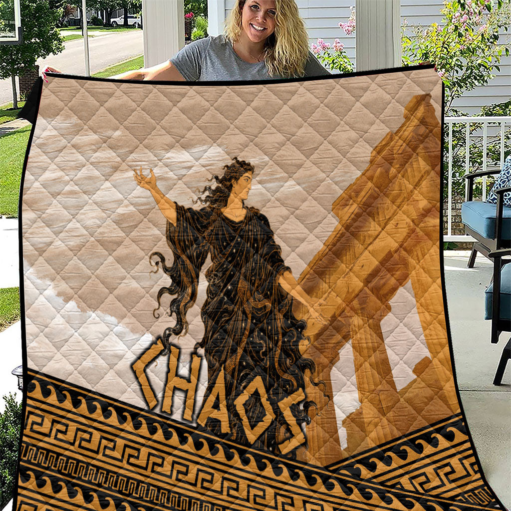 Greek Mythology Chaos Quilt Ancient Temple Ruins Classical Art Greek Key Pattern