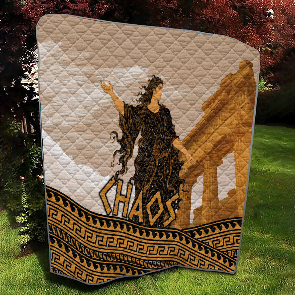 Greek Mythology Chaos Quilt Ancient Temple Ruins Classical Art Greek Key Pattern