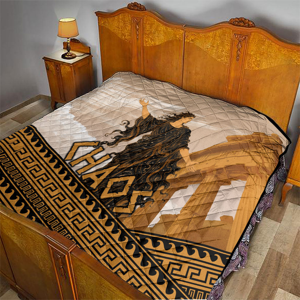 Greek Mythology Chaos Quilt Ancient Temple Ruins Classical Art Greek Key Pattern