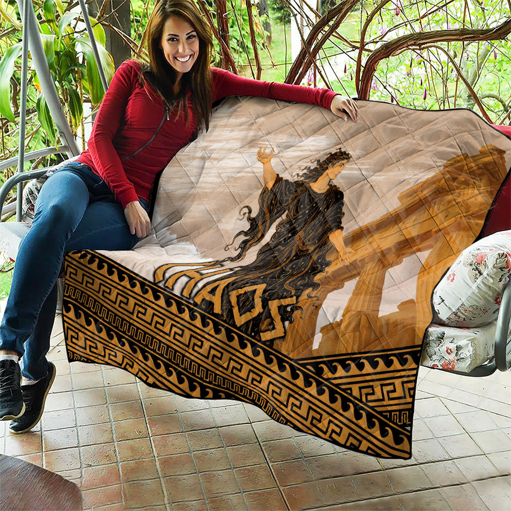 Greek Mythology Chaos Quilt Ancient Temple Ruins Classical Art Greek Key Pattern