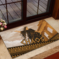 Greek Mythology Chaos Rubber Doormat Ancient Temple Ruins Classical Art Greek Key Pattern