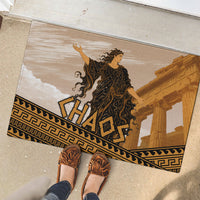 Greek Mythology Chaos Rubber Doormat Ancient Temple Ruins Classical Art Greek Key Pattern