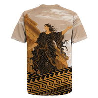 Greek Mythology Chaos Rugby Jersey Ancient Temple Ruins Classical Art Greek Key Pattern