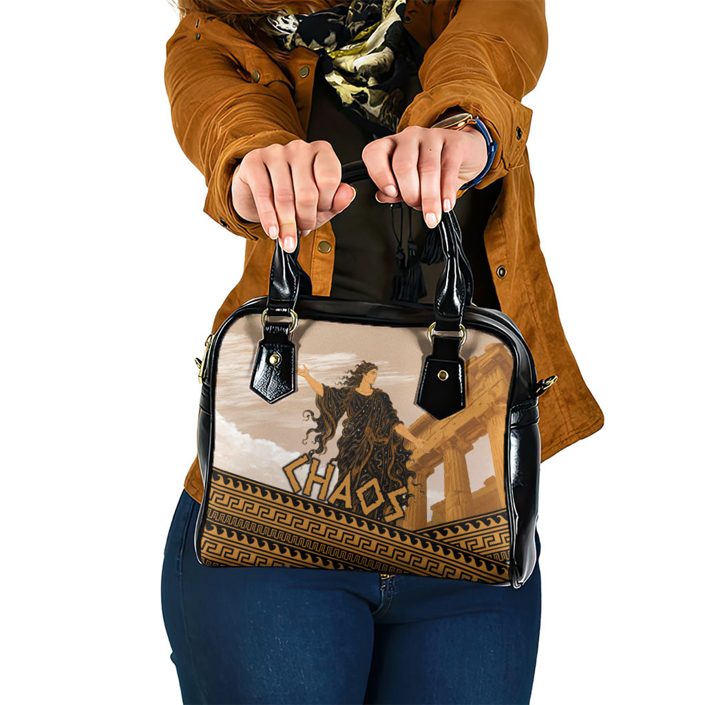 Greek Mythology Chaos Shoulder Handbag Ancient Temple Ruins Classical Art Greek Key Pattern