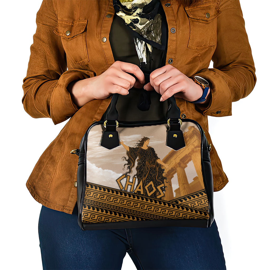 Greek Mythology Chaos Shoulder Handbag Ancient Temple Ruins Classical Art Greek Key Pattern
