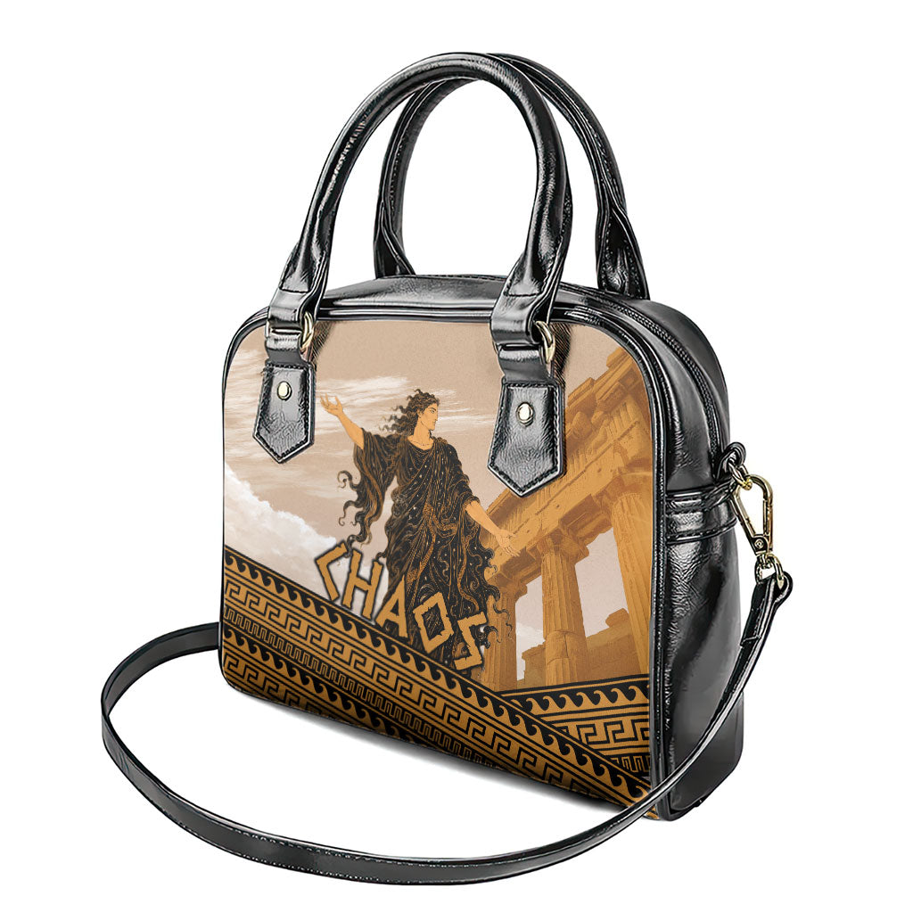 Greek Mythology Chaos Shoulder Handbag Ancient Temple Ruins Classical Art Greek Key Pattern