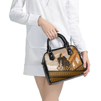 Greek Mythology Chaos Shoulder Handbag Ancient Temple Ruins Classical Art Greek Key Pattern