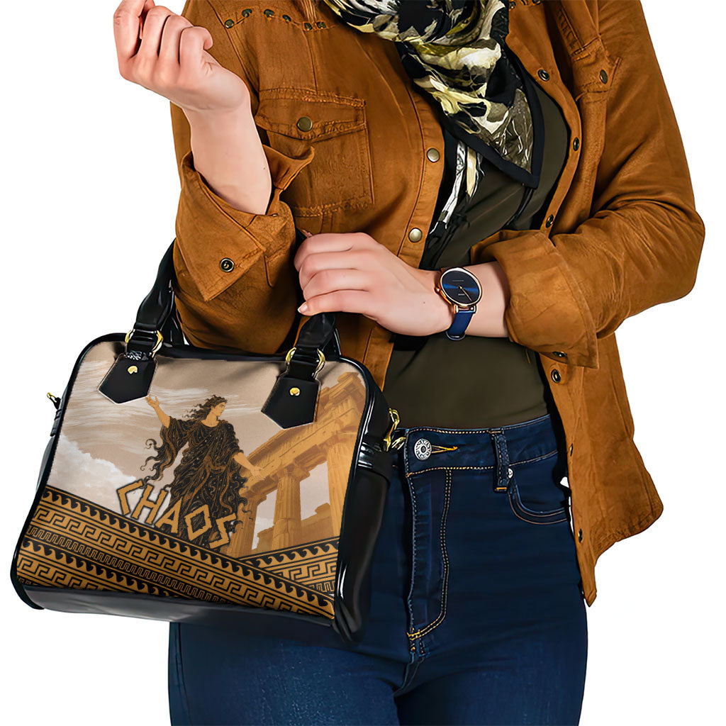 Greek Mythology Chaos Shoulder Handbag Ancient Temple Ruins Classical Art Greek Key Pattern