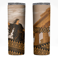 Greek Mythology Chaos Skinny Tumbler Ancient Temple Ruins Classical Art Greek Key Pattern