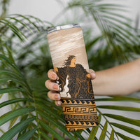 Greek Mythology Chaos Skinny Tumbler Ancient Temple Ruins Classical Art Greek Key Pattern